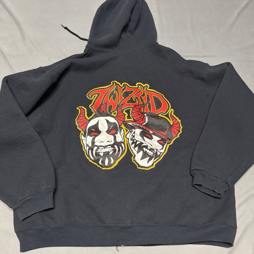 Rare Twiztid Hoodie L Full Zip Black Horrorcore ICP Y2K Rap